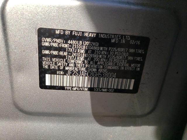 JF2SJAFC8GH538004 Subaru Forester 2.5i Premium