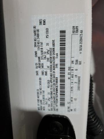 1FTEW1EP8MKE79889 Ford F150 Supercrew