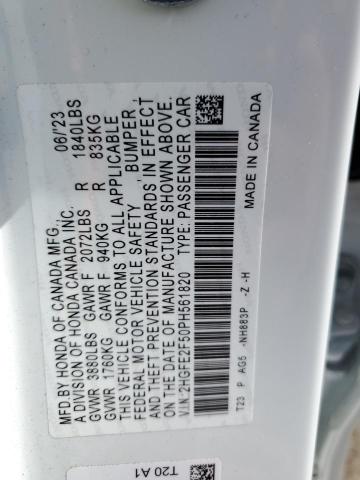 2HGFE2F50PH561820 Honda Civic Sport