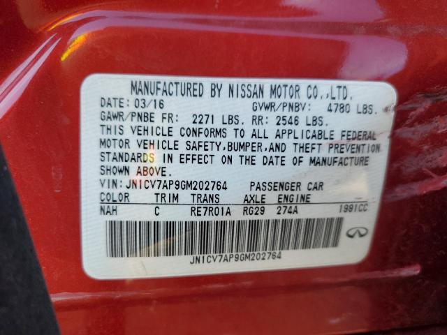 JN1CV7AP9GM202764 Infiniti Q50 BASE