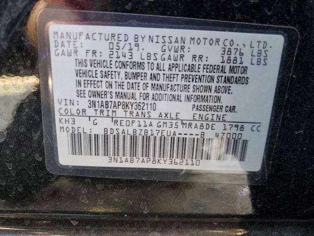 3N1AB7AP8KY362110 Nissan SENTRA S