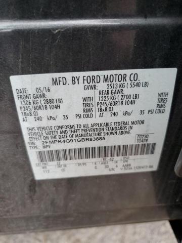 2FMPK4G91GBB83885 Ford EDGE SE