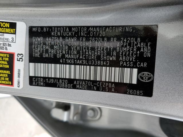 4T1K61AK9LU338843 Toyota CAMRY XSE