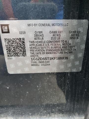 1G1ZD5ST1KF169839 Chevrolet MALIBU LT