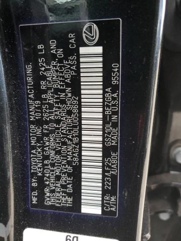 58AGZ1B10LU058692 Lexus Es 350 F-sport