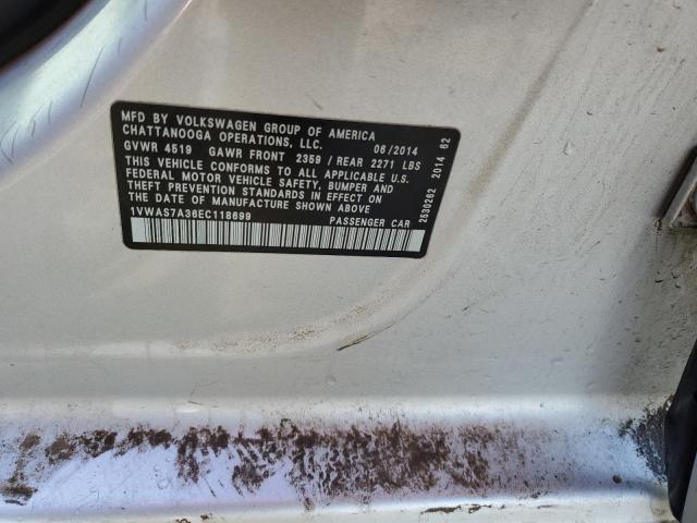 1VWAS7A36EC118699 Volkswagen PASSAT S