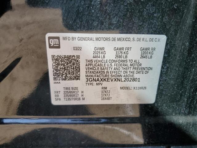 3GNAXKEVXNL202801 Chevrolet EQUINOX LT