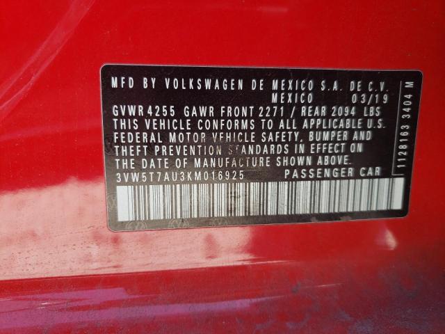 3VW5T7AU3KM016925 Volkswagen GTI S