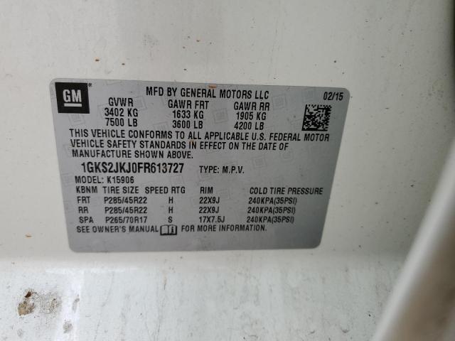 1GKS2JKJ0FR613727 GMC YUKON XL DENALI