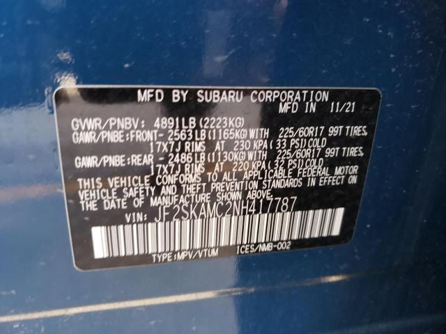JF2SKAMC2NH417787 Subaru Forester Wilderness