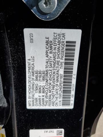 19XFL2H82PE011607 Honda Civic Sport