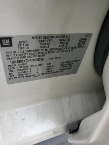 1GNSKBKC4FR156785 Chevrolet Tahoe K1500 Lt