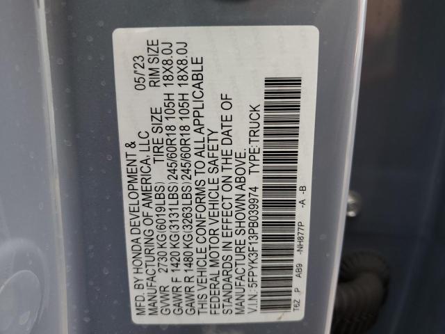 5FPYK3F13PB039974 Honda Ridgeline Sport