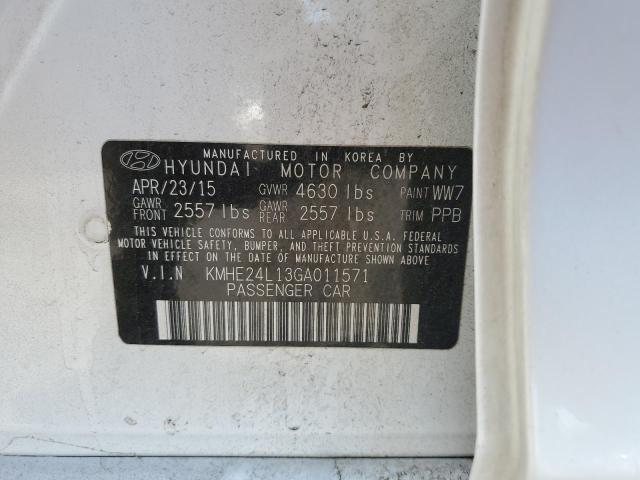 KMHE24L13GA011571 Hyundai SONATA HYBRID