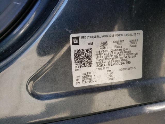 3GKALMEV0JL347795 GMC Terrain Sle