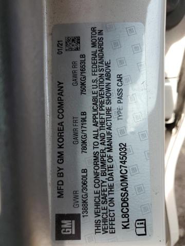 KL8CD6SA0MC745032 Chevrolet SPARK 1LT