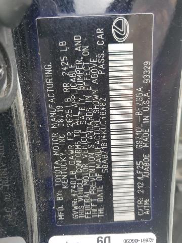 58ABZ1B14KU048482 Lexus ES 350