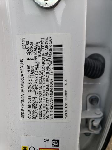 1HGCV3F44MA010087 Honda Accord Hybrid Ex