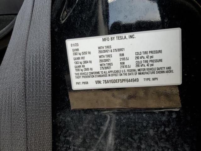7SAYGDEF5PF644949 Tesla Model Y