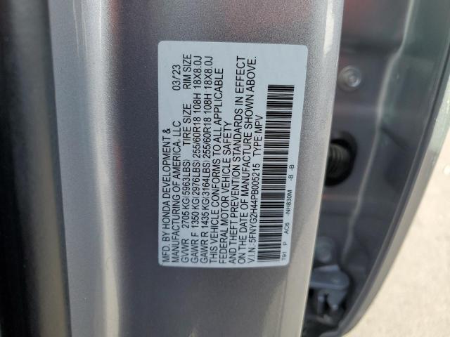 5FNYG2H44PB005215 Honda PILOT EXL