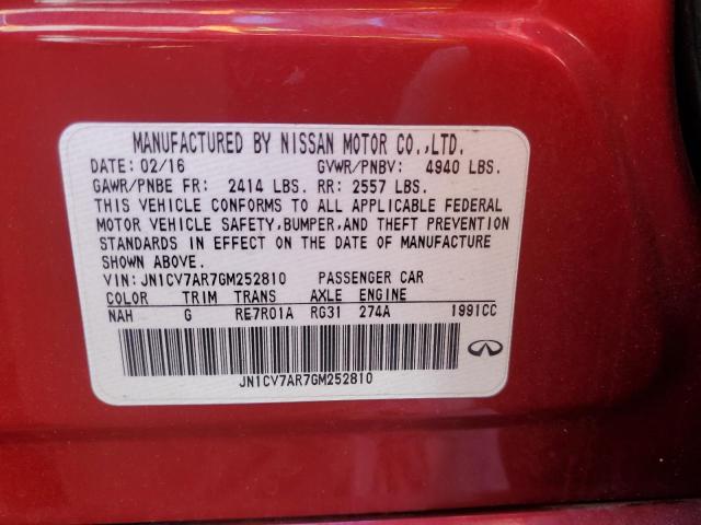JN1CV7AR7GM252810 Infiniti Q50 BASE