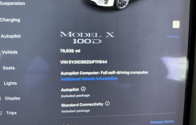 5YJXCBE23JF111544 Tesla MODEL X