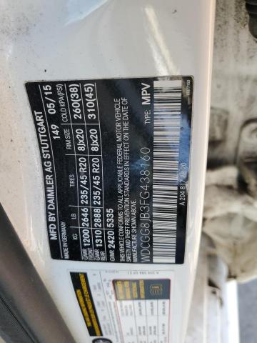 WDCGG8JB3FG438160 Mercedes-Benz Glk 350 4matic