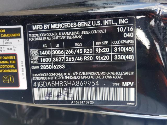 4JGDA5HB3HA869954 Mercedes-Benz Gle 350 4matic