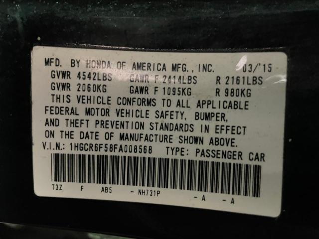 1HGCR6F58FA008568 Honda Accord Hybrid Exl