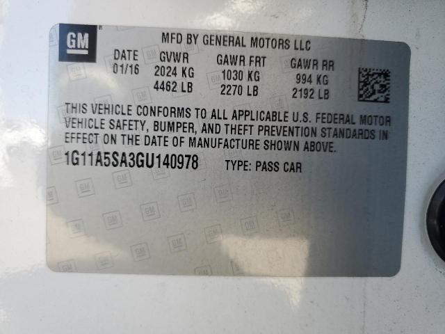 1G11A5SA3GU140978 Chevrolet Malibu Limited Ls