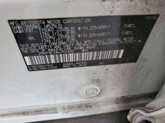 JTMZFREV4HJ701693 Toyota RAV4 LE