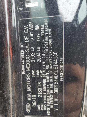 3KPF54AD1LE144186 KIA FORTE EX