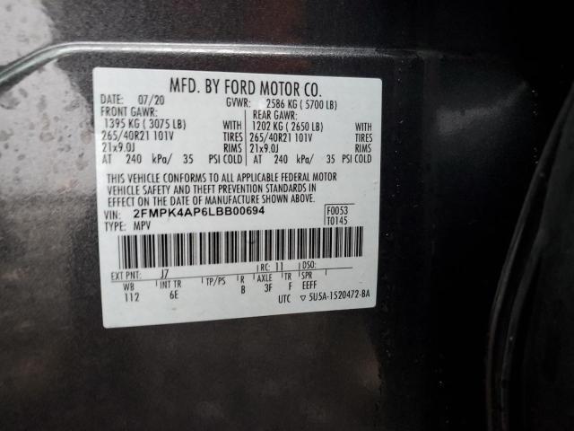 2FMPK4AP6LBB00694 Ford EDGE ST