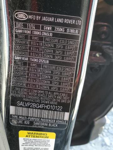 SALVP2BG4FH010122 Land Rover Range Rover Evoque Pure Plus