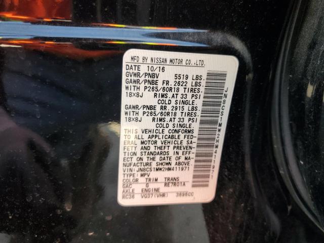 JN8CS1MW2HM411971 Infiniti QX70