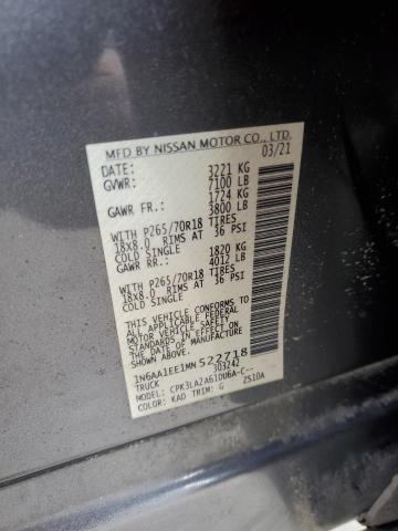 1N6AA1EE1MN522718 Nissan TITAN S