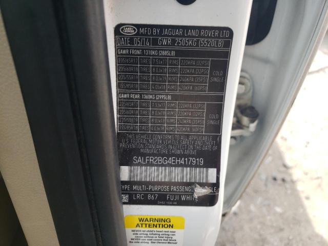 SALFR2BG4EH417919 Land Rover LR2 HSE