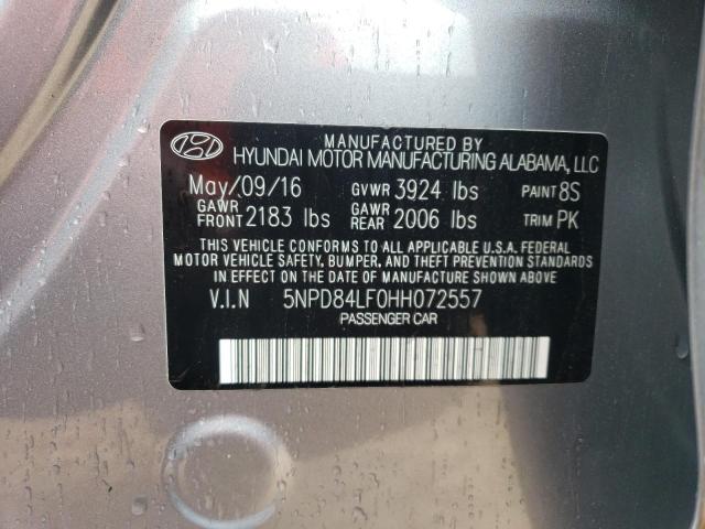 5NPD84LF0HH072557 Hyundai ELANTRA SE