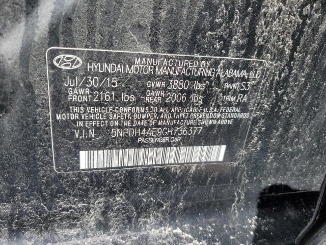 5NPDH4AE9GH736377 Hyundai ELANTRA SE