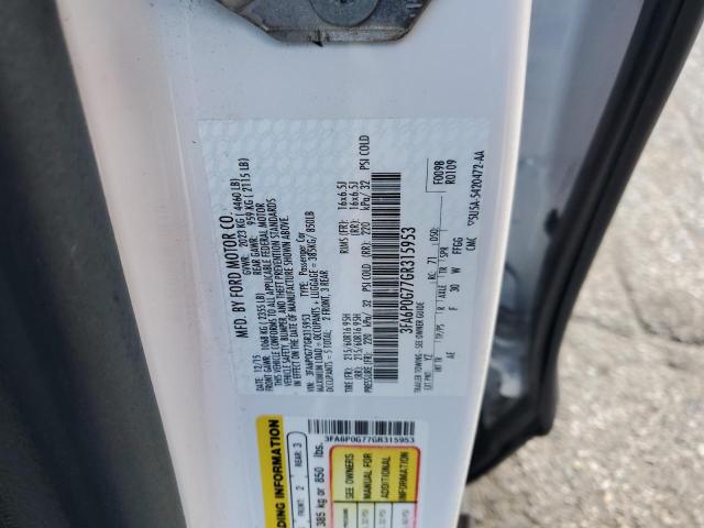3FA6P0G77GR315953 Ford FUSION S