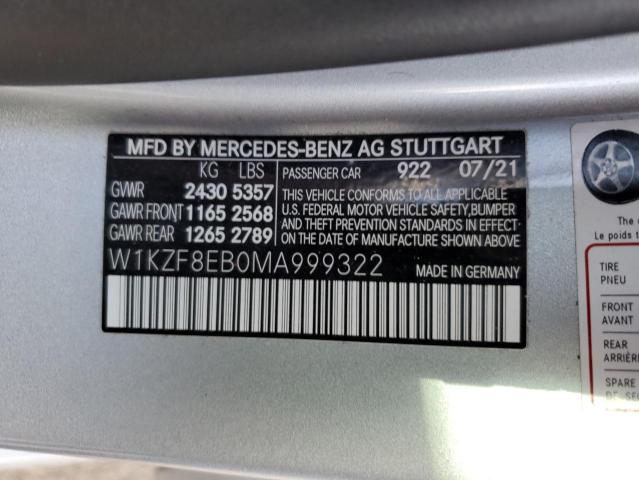 W1KZF8EB0MA999322 Mercedes-Benz E 350 4matic