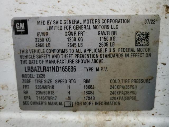 LRBAZLR41ND165636 Buick Envision Preferred