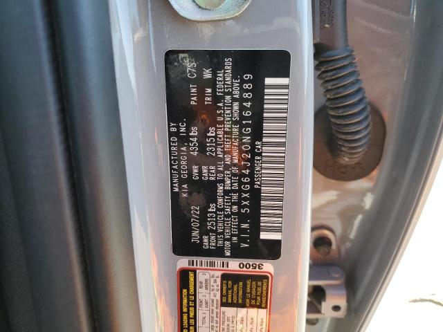 5XXG64J20NG164889 KIA K5 GT LINE