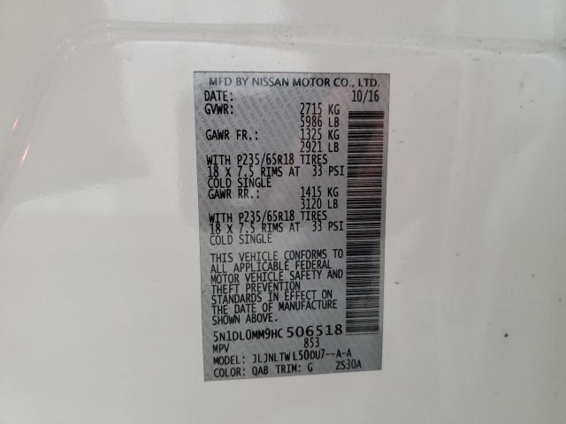 5N1DL0MM9HC506518 Infiniti QX60