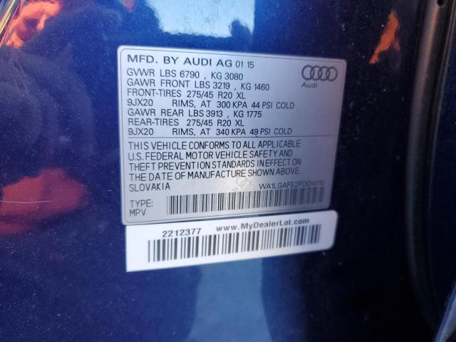 WA1LGAFE2FD014110 Audi Q7 Premium Plus