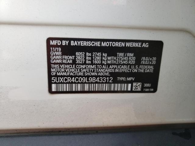 5UXCR4C09L9B43312 BMW X5 Sdrive 40i