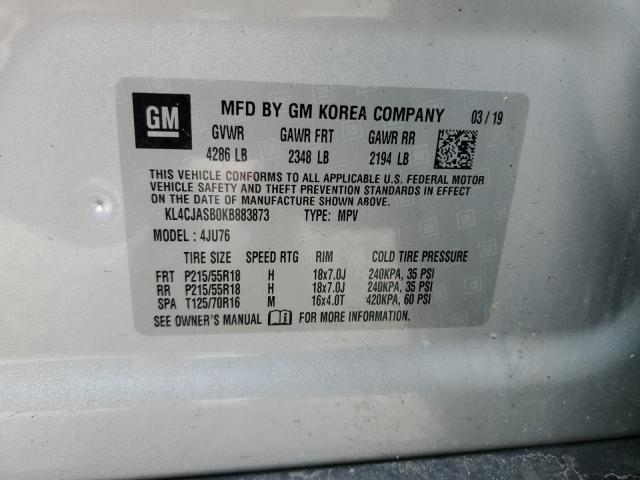 KL4CJASB0KB883873 Buick Encore Preferred