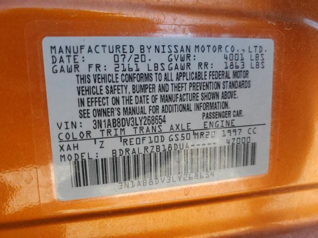 3N1AB8DV3LY268654 Nissan SENTRA SR