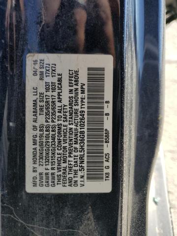 5FNRL5H36GB102649 Honda ODYSSEY SE
