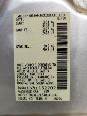 1N4BL4CV2LC132202 Nissan ALTIMA SR